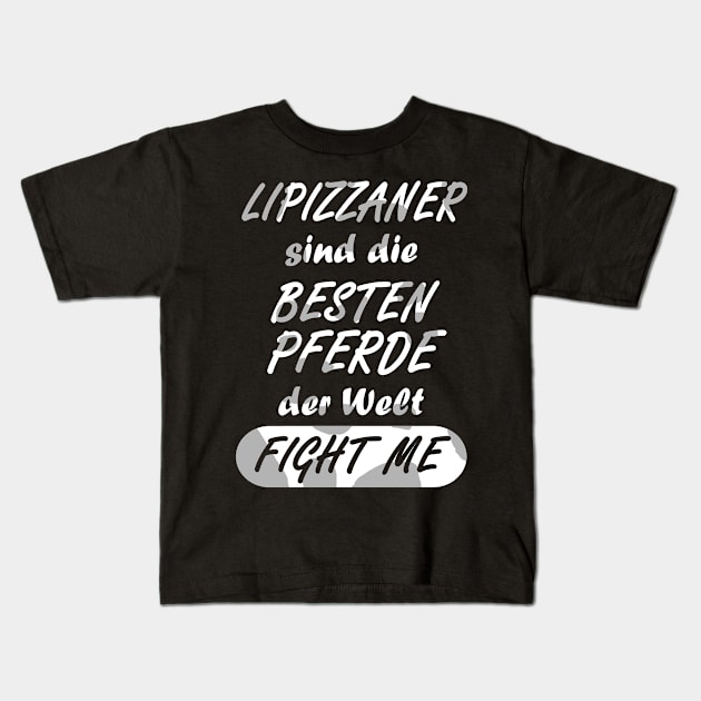 Lipizzaner Pferderasse Hengst Stute Geschenk Kids T-Shirt by FindYourFavouriteDesign